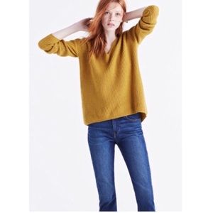 • madewell yellow wool sweater •